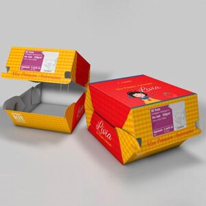Caixa Hamb Quad Papel Jenny 250 Unid